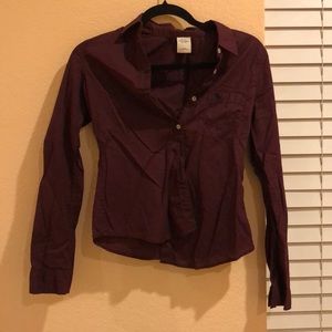 Maroon button down